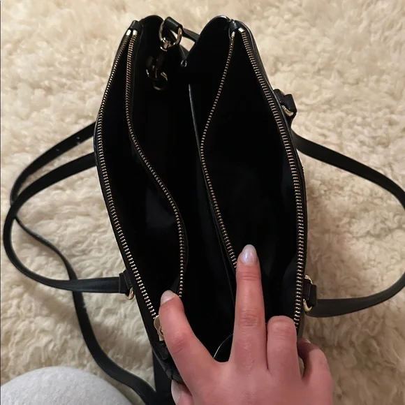 Coach Midnight Black Leather Satchel - Picture 6 of 7